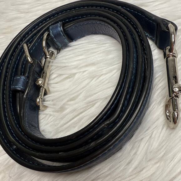 COACH Blue Metallic Replacement Crossbody Strap - Picture 3 of 9